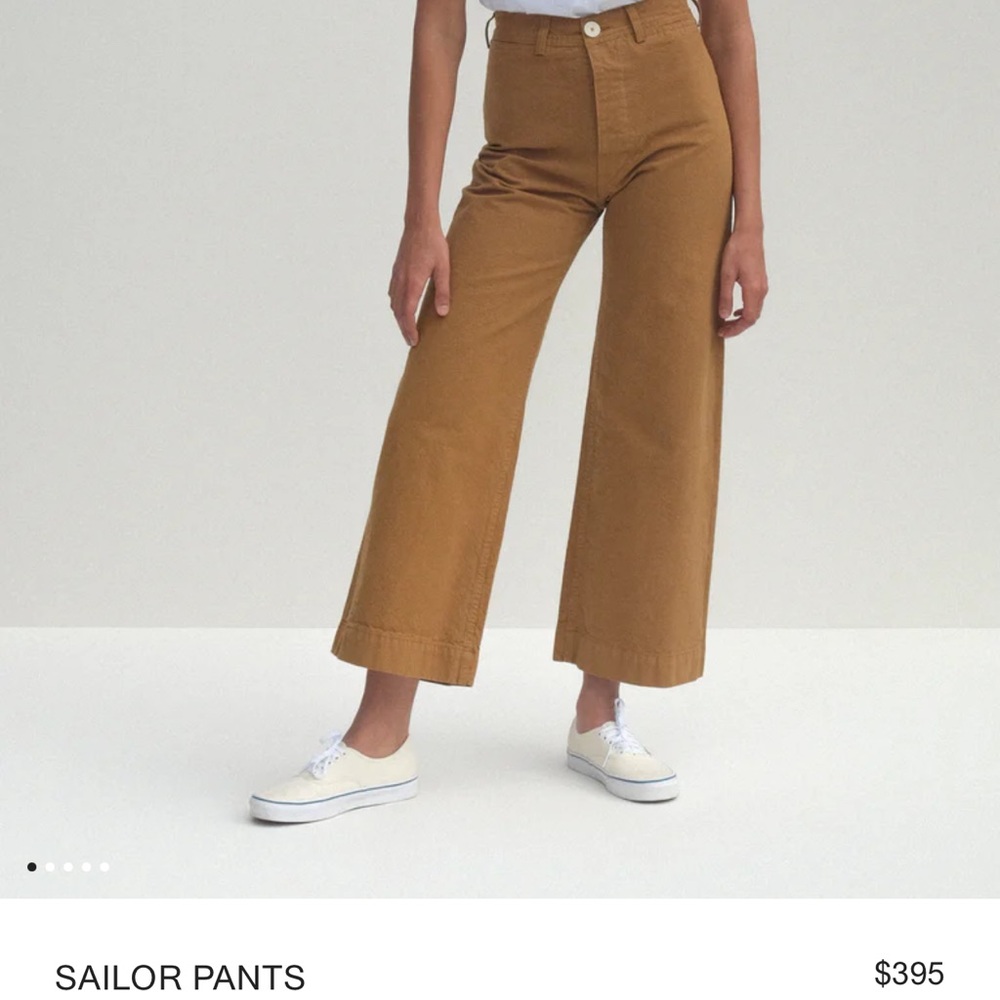 Jesse Kamm Wide Leg Sailor Pants in Tobacco